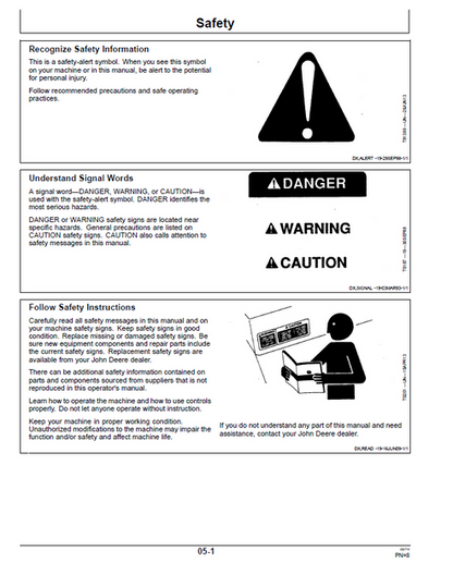 John Deere 5075LG 5085LG Tractor Service & Operator Manual PDF