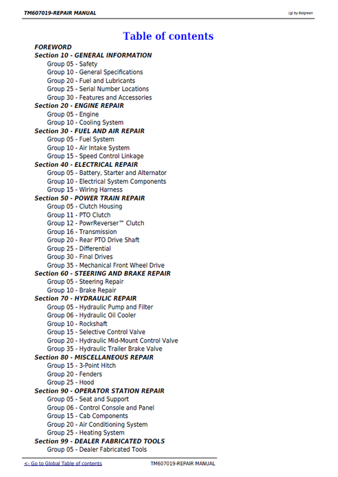 John Deere 5083E & 5093E Tractor Service Repair Manual PDF