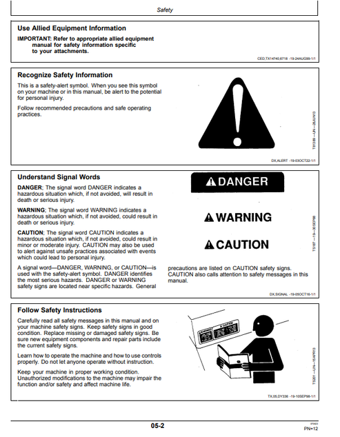 John Deere 50ZTS Excavator Operation Manual OMT185900