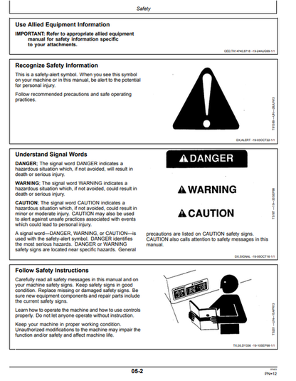 John Deere 50ZTS Excavator Operation Manual OMT185900