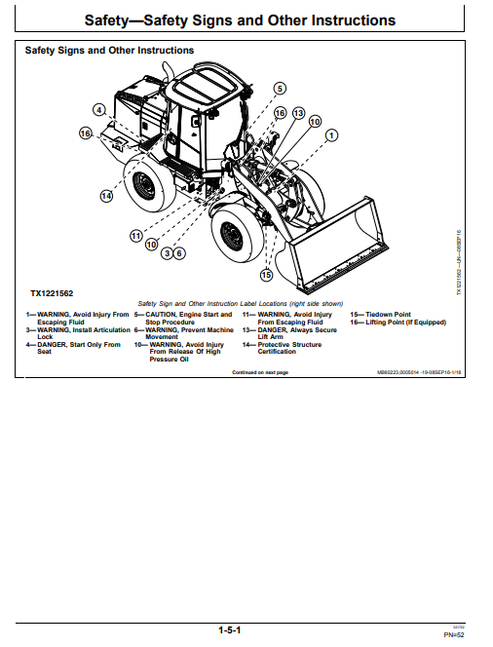 John Deere 524K-II 4WD Loader Operation & Maintenance Manual