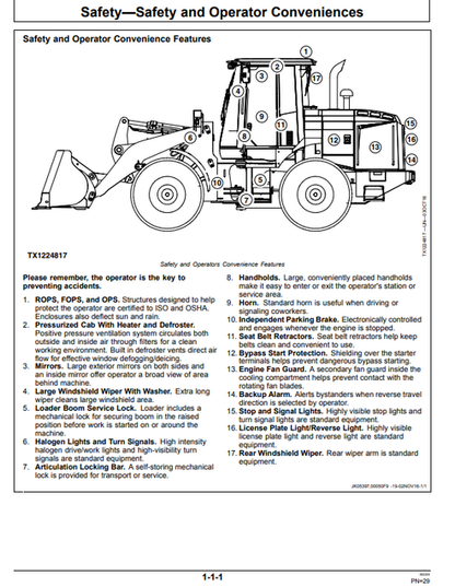 John Deere 524K-II 4WD Loader Operation Manual OMT386078X19