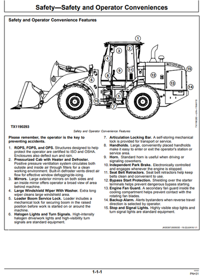 John Deere 524K-II Loader Operation & Maintenance Manual