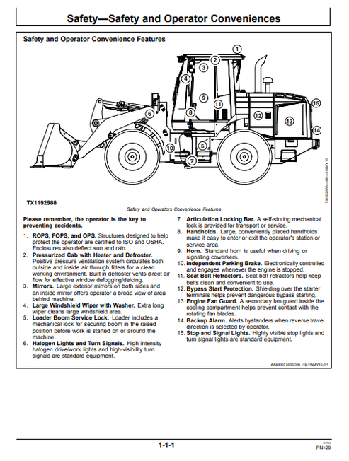 John Deere 524K-II Wheel Loader Operator Manual PDF OMT387133X19