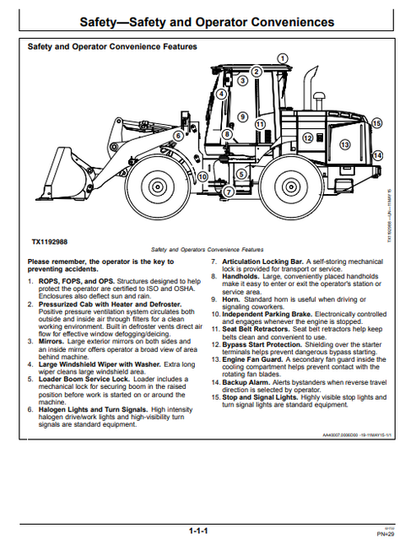 John Deere 524K-II Wheel Loader Operator Manual PDF OMT387133X19