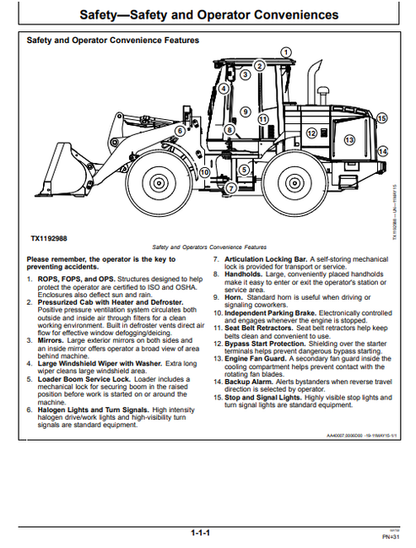 John Deere 524K-II Wheel Loader Operator Manual PDF OMT387134X19