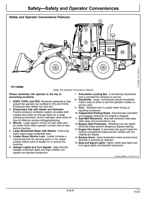 John Deere 524K Loader Operation & Maintenance Manual