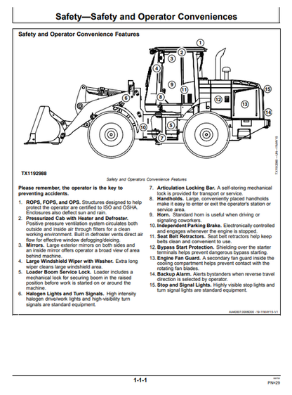 John Deere 524K Loader Operation & Maintenance Manual