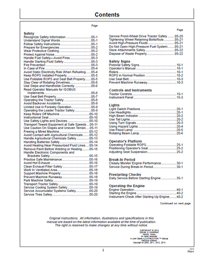 John Deere 5303, 5403 And 5503 Operator Manual PDF OMRE259583