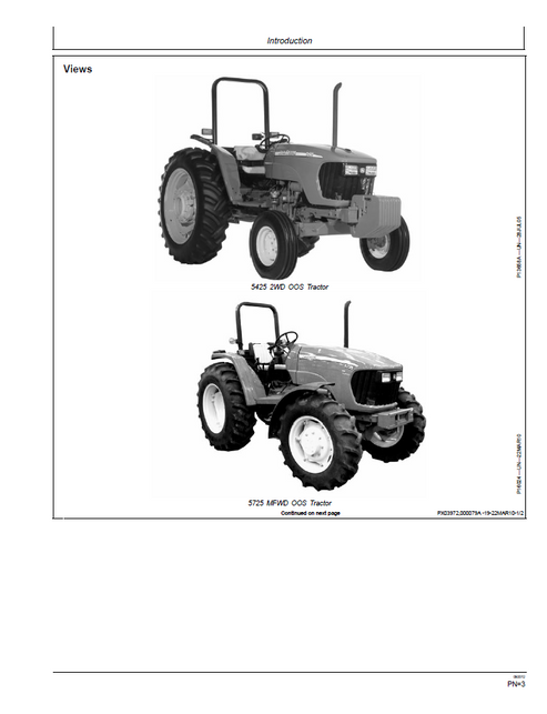 John Deere 5425HC 5625HC 5725HC Tractor Operation Manual