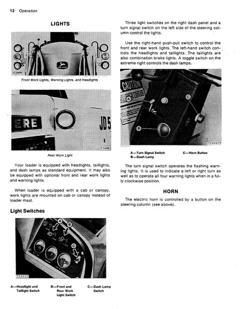 John Deere 544-A Loader Operating Guide OMT41430