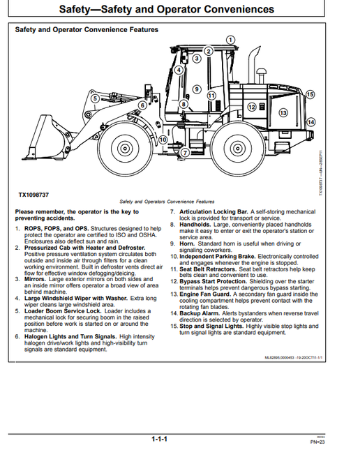 John Deere 544K 4WD Loader Manual OMT231639