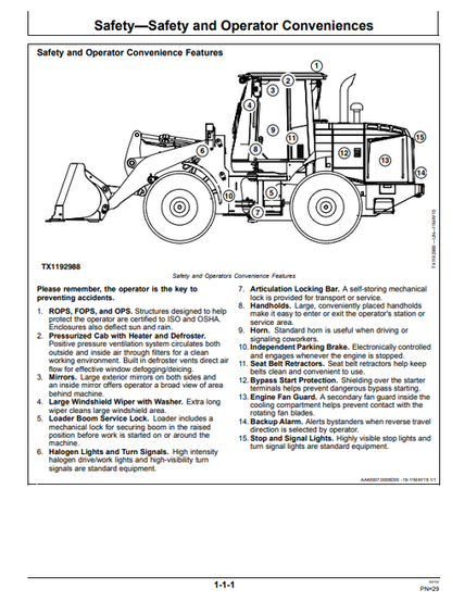 John Deere 544K Loader Operation & Maintenance Manual
