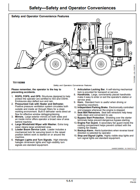 John Deere 544K Loader Operation & Maintenance Manual