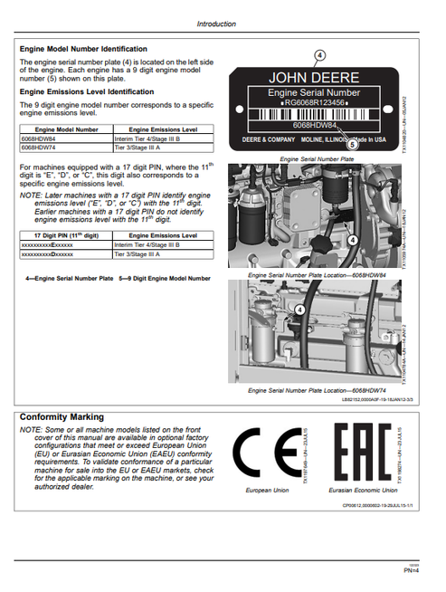 John Deere 544K Wheel Loader Operation & Maintenance Manual
