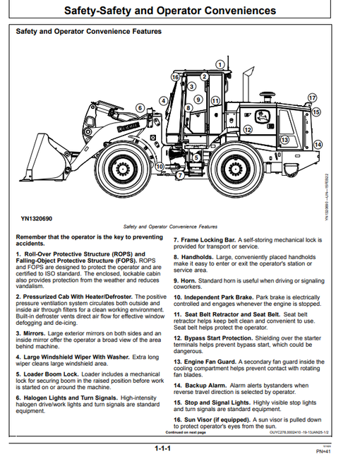 John Deere 544 G 4WD Loader Operation Manual OMT468695X019
