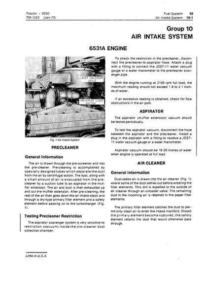 John Deere 6030 Tractor Workshop Technical Manual PDF