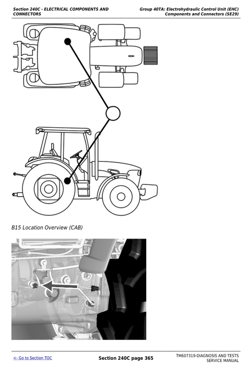 John Deere 6105D-6140D Tractor Diagnosis & Service Manual TM607319