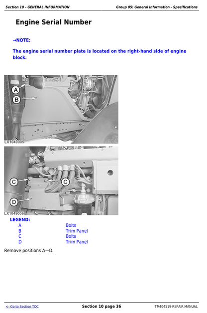 John Deere 6105R-6130R Repair, Service & Troubleshooting Manual
