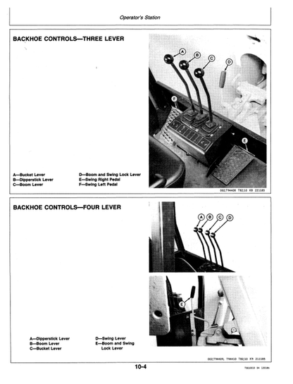 John Deere 610C Backhoe Loader Technical Operator Manual