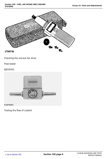 John Deere 6120 6220 6320 6420 Tractor Diagnostic Manual TM4646