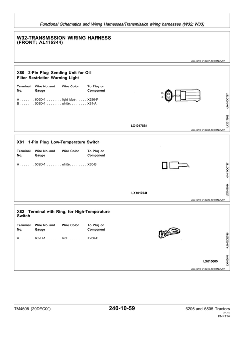 John Deere 6205 6505 Operation and Technical Test Manual TM4608