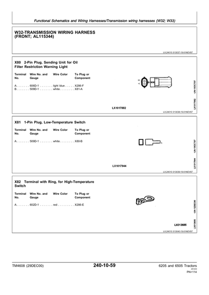 John Deere 6205 6505 Operation and Technical Test Manual TM4608