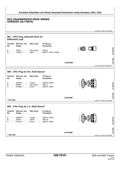 John Deere 6205 6505 Tractor Service Operation & Test Manual PDF