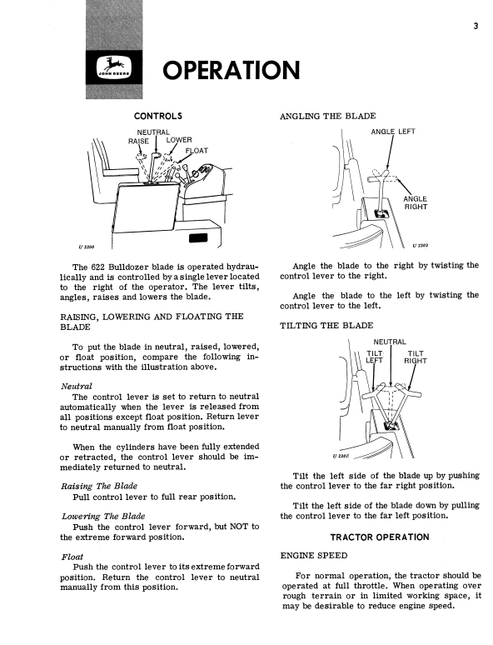 John Deere 622 Bulldozer Operation & Maintenance Manual PDF
