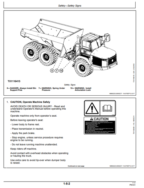 John Deere 622 Bulldozer Operation Manual OMU15837 PDF