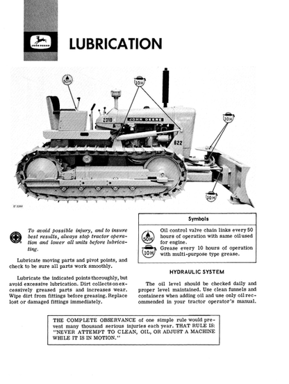John Deere 622 Bulldozer Operator Guide OMU15837