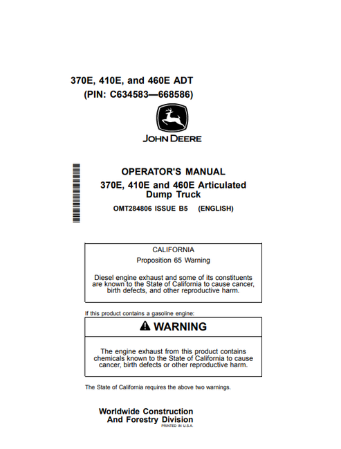 John Deere 622 Bulldozer Operator Manual PDF OMU15837