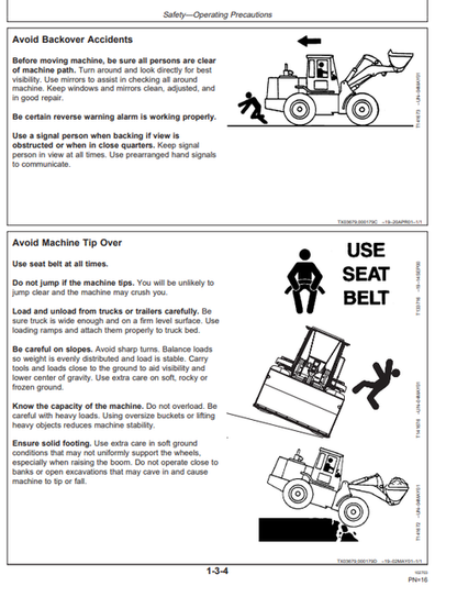 John Deere 624H Loader and TC62H Tool Carrier User Manual OMT195360