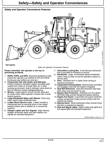 John Deere 624K-II 4WD Loader Manual OMT387132X19