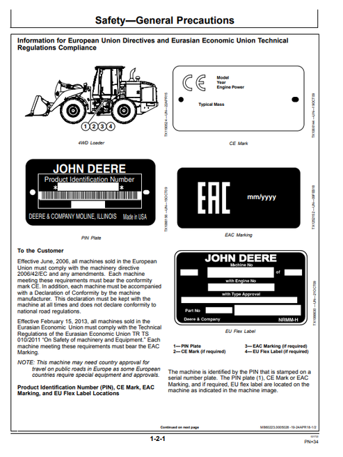 John Deere 624K-II 4WD Loader Operation & Maintenance Manual