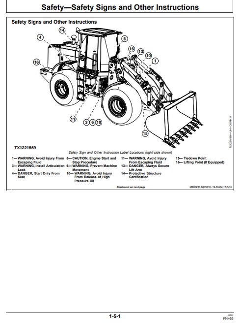 John Deere 624K-II Wheel Loader Operation & Maintenance Manual