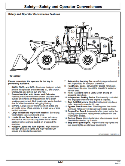 John Deere 624K-II Wheel Loader Operator Manual PDF