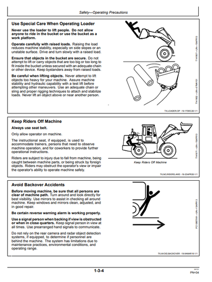 John Deere 624K Loader Operating Guide OMT231641