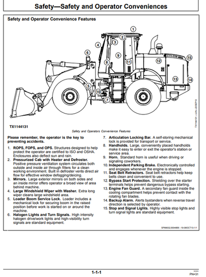 John Deere 624K Wheel Loader Operation & Maintenance Manual