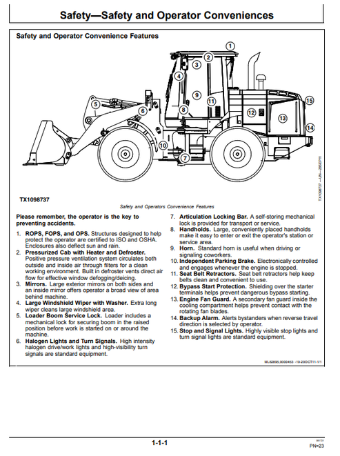 John Deere 624K Wheel Loader Operation & Maintenance Manual
