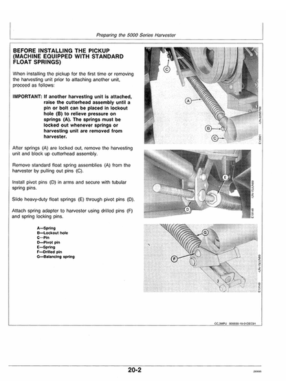 John Deere 630-645 Windrow Pickup Operator & Maintenance Guide PDF