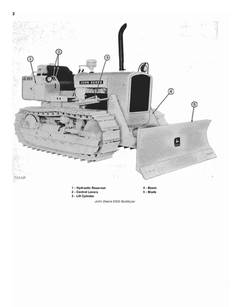 John Deere 6300 Bulldozer Operator Manual for JD350-B Crawler