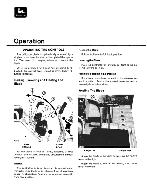 John Deere 6305 Bulldozer JD350-B Crawler Operation Manual PDF