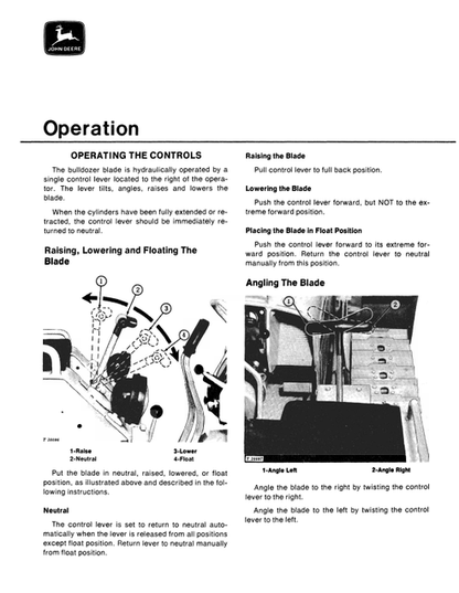 John Deere 6305 Bulldozer JD350-B Crawler Operation Manual PDF