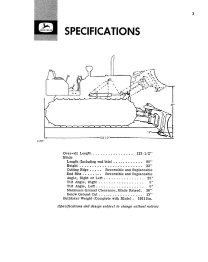John Deere 6305 Bulldozer Operating Manual OMT25092 PDF