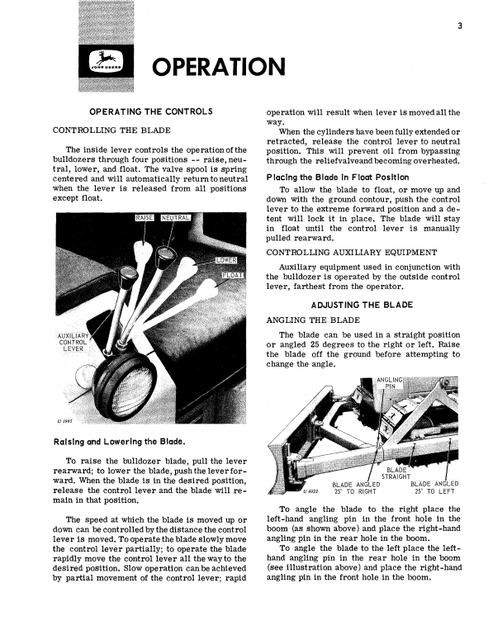 John Deere 6310 Bulldozer Operating Manual OMT26182 PDF