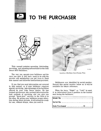 John Deere 6410 Bulldozer Operation & Maintenance Manual