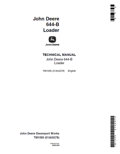 John Deere 644B Wheel Loader Technical Manual TM1095