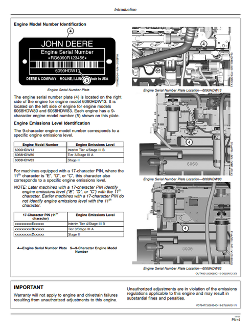 John Deere 644K Wheel Loader Operation & Maintenance Manual