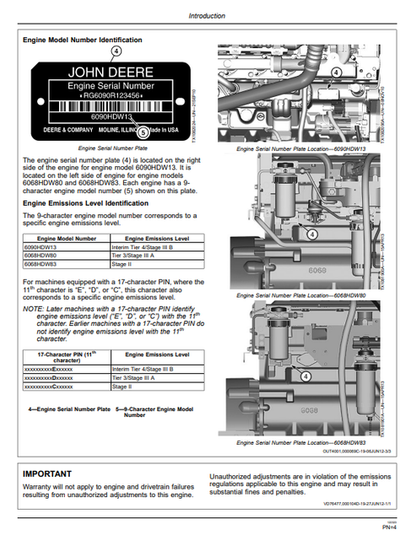 John Deere 644K Wheel Loader Operation & Maintenance Manual